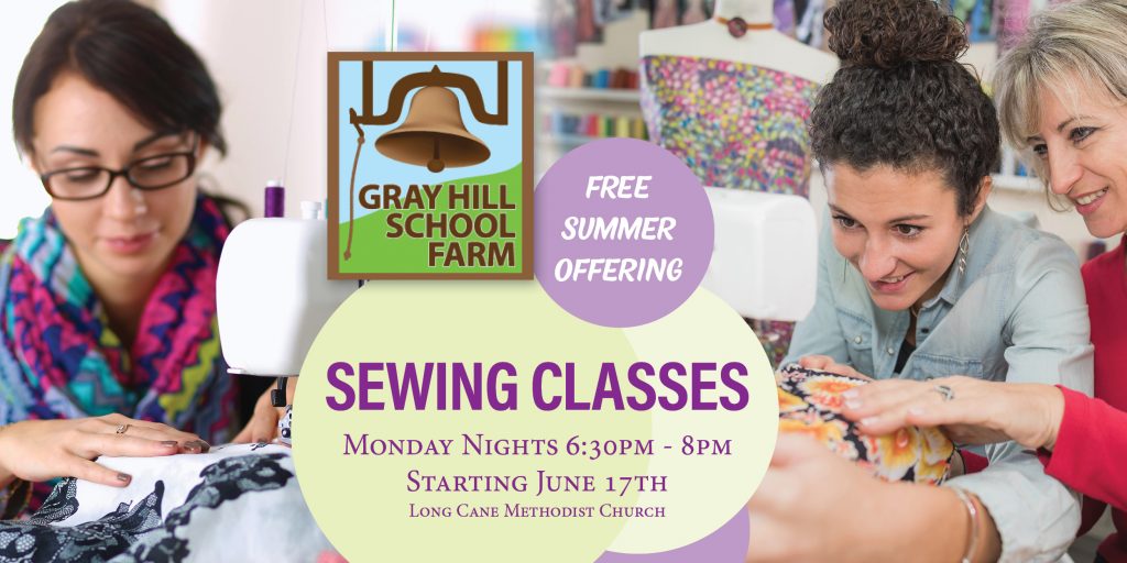 Sewing Classes from Gray Hill School Farm